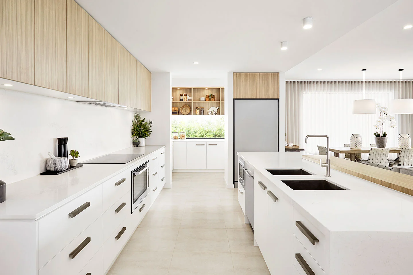 Equipped kitchen of a real home prepared for long stays
